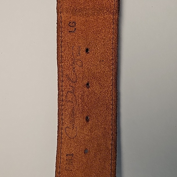 Vintage Catherine Dial Easley Leather Belt Brown Blue Braided Weave Texas L main image 10